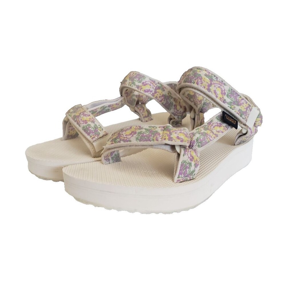 Teva Midform Universal Women's Size 8 Beige Walking Platform Sandals Shoes